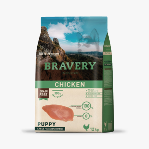 BRAVERY CHICKEN PUPPY LARGE/MEDIUM BREEDS 12 KG