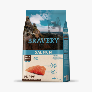 BRAVERY SALMON PUPPY LARGE/MEDIUM BREEDS 4 KG