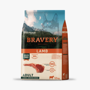 BRAVERY LAMB ADULT LARGE/MEDIUM BREED 12 KG