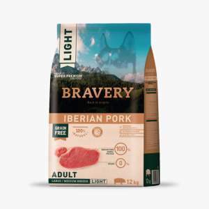 BRAVERY LIGHT IBERIAN PORK ADULT LARGE/MEDIUM BREEDS 12 KG