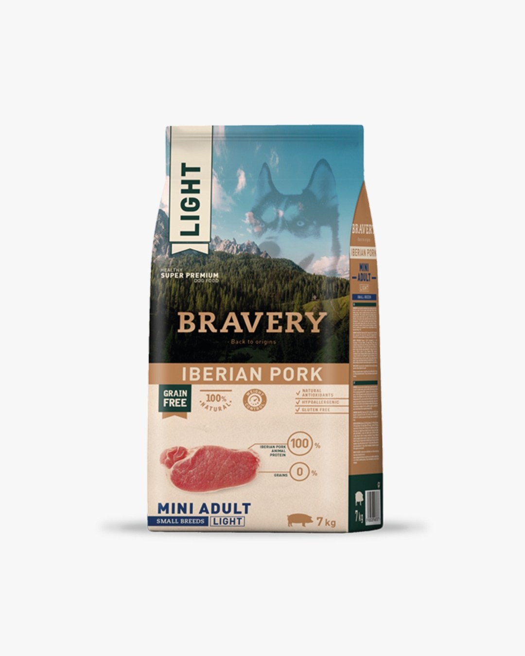 Bravery Light Iberian Pork Mini Adulto Small Breeds - 7Kg