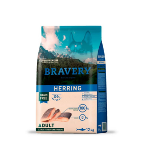 BRAVERY HERRING ADULT LARGE/MEDIUM BREEDS 12 KG