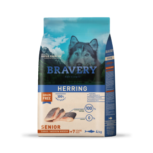 BRAVERY HERRING SENIOR LARGE/MEDIUM BREEDS 4 KG