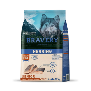 BRAVERY HERRING SENIOR LARGE/MEDIUM BREEDS 12 KG