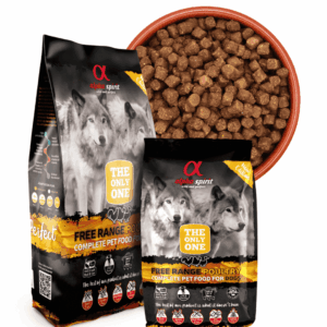 THE ONLY ONE COMPLETE DOG FOOD POULTRY 85% CARNE DE POLLO, PAVO, PATO Y PESCADO 15% VEGETALES 0% GRANOS