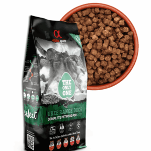 THE ONLY ONE COMPLETE DOG FOOD DUCK 85% CARNE DE PATO, POLLO Y PESCADO 15% VEGETALES 0% GRANOS