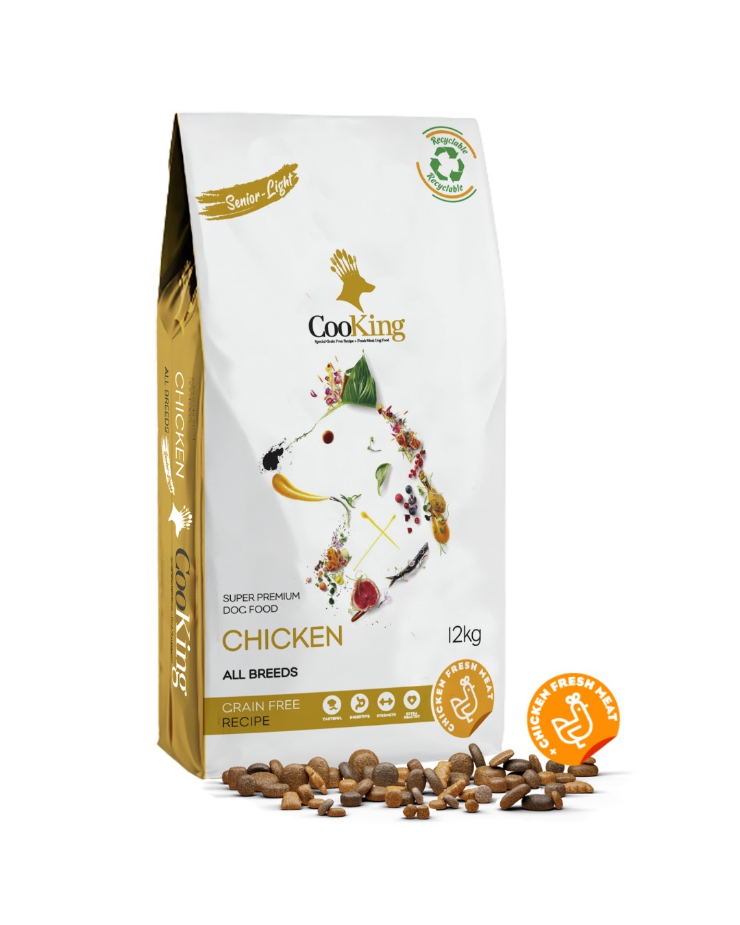 Cooking Senior Perro Light Pollo - 12 Kg