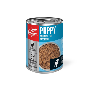 LATA HÚMEDO PREMIUM PÂTÉ PUPPY POULTRY & FISH PERRO 95% CARNE DE POLLO Y PESCADO 5% VEGETALES Y FRUTAS 0% GRANOS CON CALDO DE HUESO DE POLLO Y PAVO