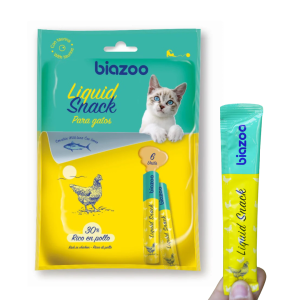 BZ GATO LIQUID SNACK POLLO CON ATUN 6 X 15 GRS