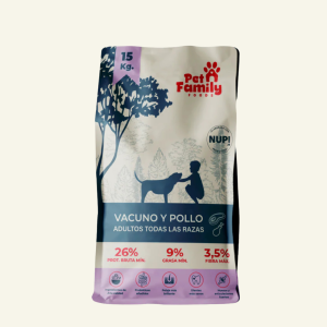 PetFamily Foods todas las razas Vacuno y Pollo 15 Kg