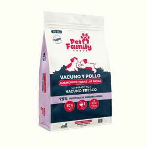 PetFamily Cachorro todas las Razas Vacuno Fresco 10 Kg