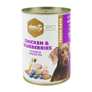 Amity Alimento húmedo para perros adultos con Pollo y Arándanos - 400Gr