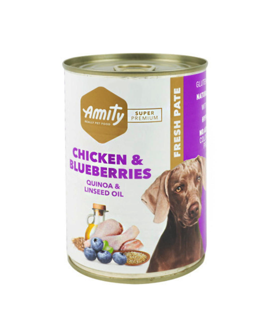 Amity Alimento húmedo para perros adultos con Pollo y Arándanos - 400Gr